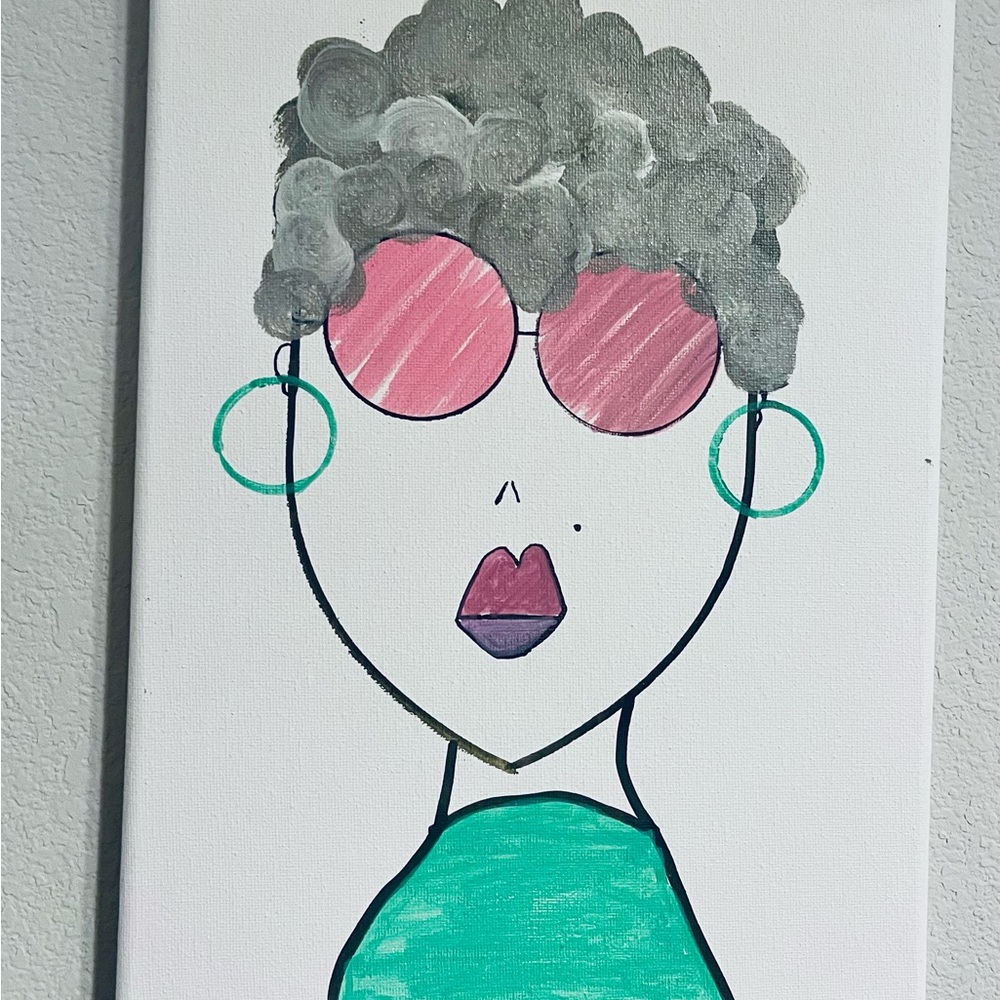 Contemporary Pink Sunglasses Pop Art Canvas - Unbranded Original Art